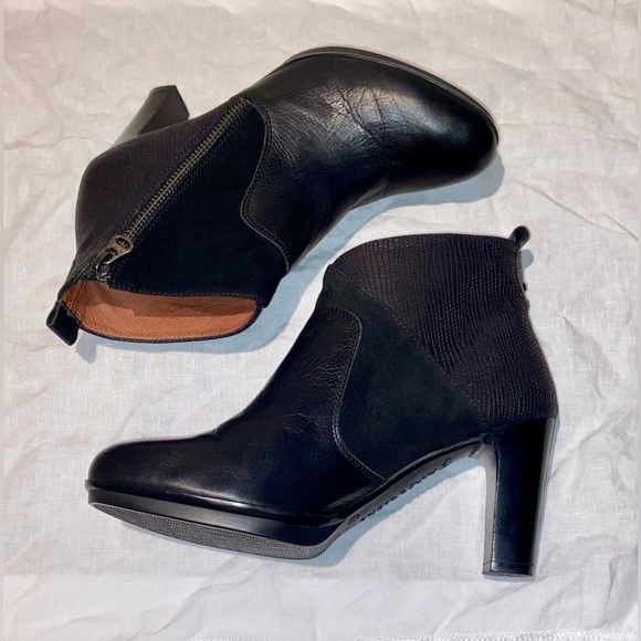 Women’s HISPANITAS Joy is a choice black leather & suede ankle boots sz 36/5,5-6 - Picture 4 of 16